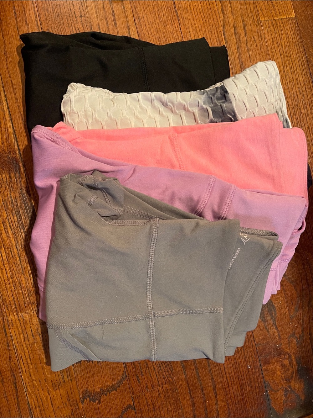 Small womens Active Leggings Pack - Pink, Lavender, Gray, Black, White